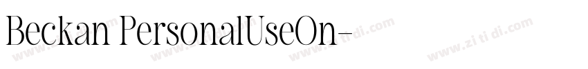 Beckan PersonalUseOn字体转换